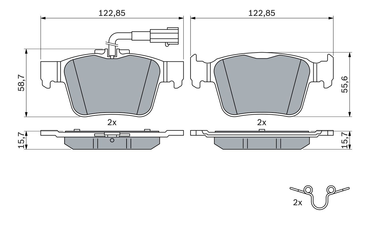 Bosch 0986424848 Bremsbelagsatz, Scheibenbremse