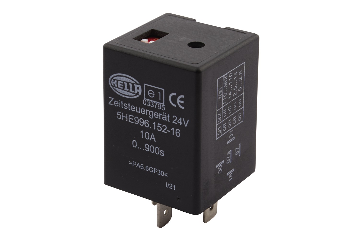 HELLA 5HE 996 152-161 Zeitrelais - 24V - Anschlussanzahl: 5 - Wechsler