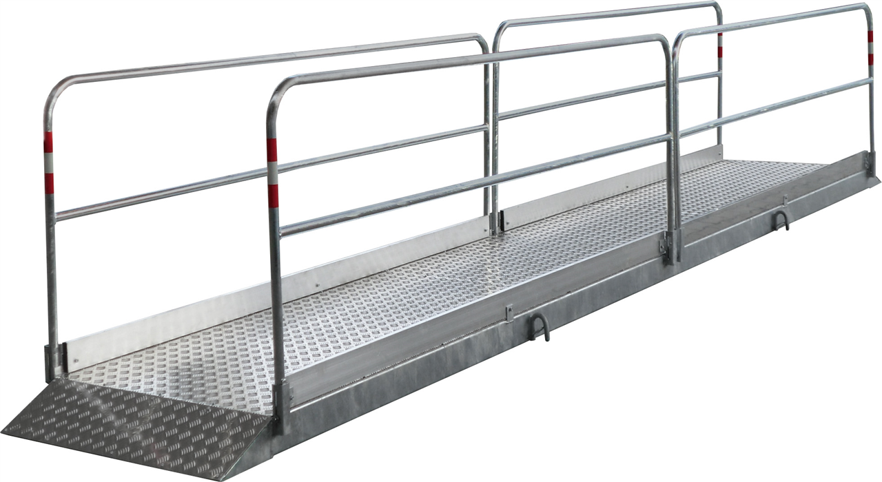 Schake 2027513 Grabenbrücke aus Stahl / Aluminium    Breite: 1,30 m, Länge: 5,50 m