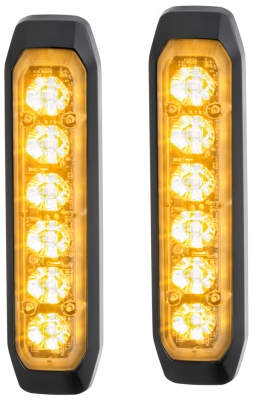 HELLA 2XD 014 592-201 LED-Blitz-Kennleuchte - BST-Slim - 12/24V - gelb - Anbau/geschraubt - glasklar