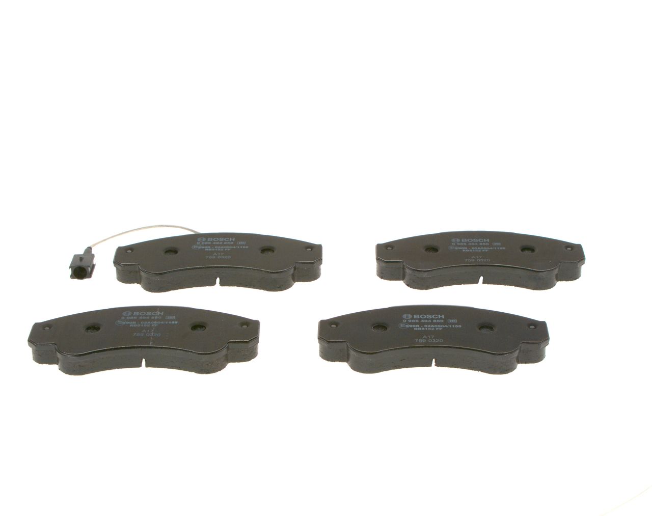 Bosch 0986494850 Bremsbelagsatz, Scheibenbremse