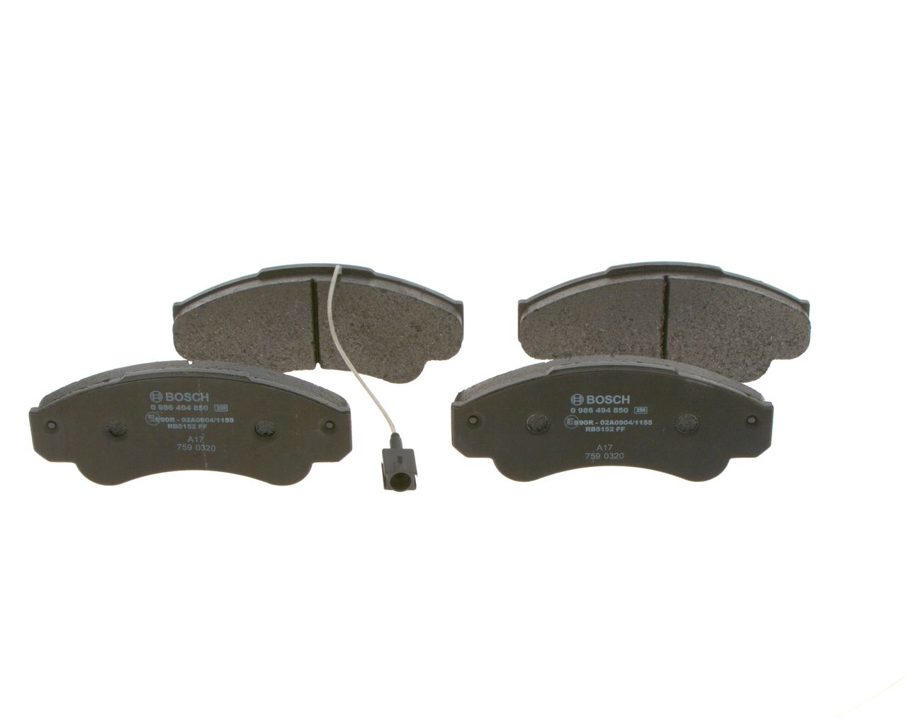 Bosch 0986494850 Bremsbelagsatz, Scheibenbremse