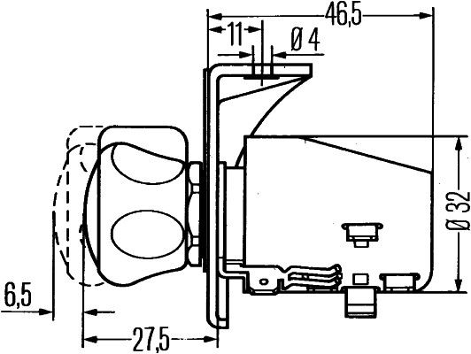 HELLA 6ZE 001 759-071 Schalter