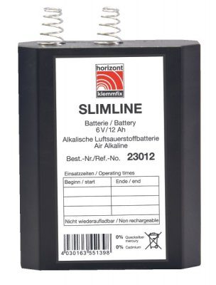 Luftsauerstoffbatterie Slimline, 6 Volt / 12 Ampere, Set = 24 Stück