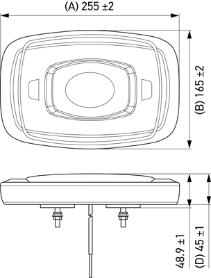 HELLA 2RL 014 566-011 LED-Warnleuchte - Micro Lightbar - 12/24V - glasklar - gelb - Kabel: 500mm - A
