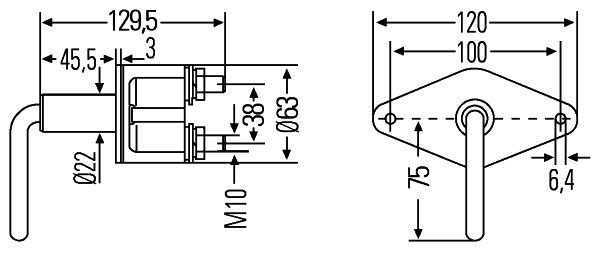 HELLA 6EK 008 458-011 Hauptschalter, Batterie - Drehbetätigung - Anschlussanzahl: 2 - geschraubt - S