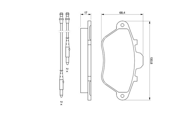 Bosch 0986460950 Bremsbelagsatz, Scheibenbremse