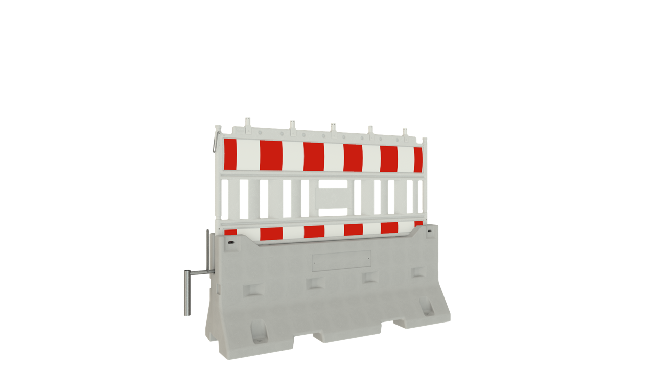 Schake 3F200-SET2-6KA Betonleitwand  SET 2    mit Lampenadapter mit rot / weißer Folie, Typ RA1/A Schrankentyp ULTRA