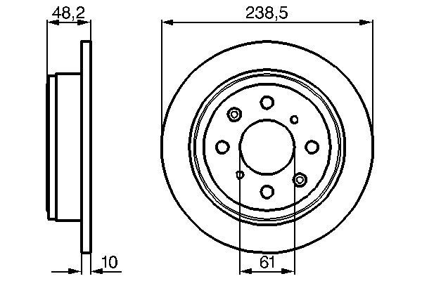 Bosch 0986478350 Bremsscheibe