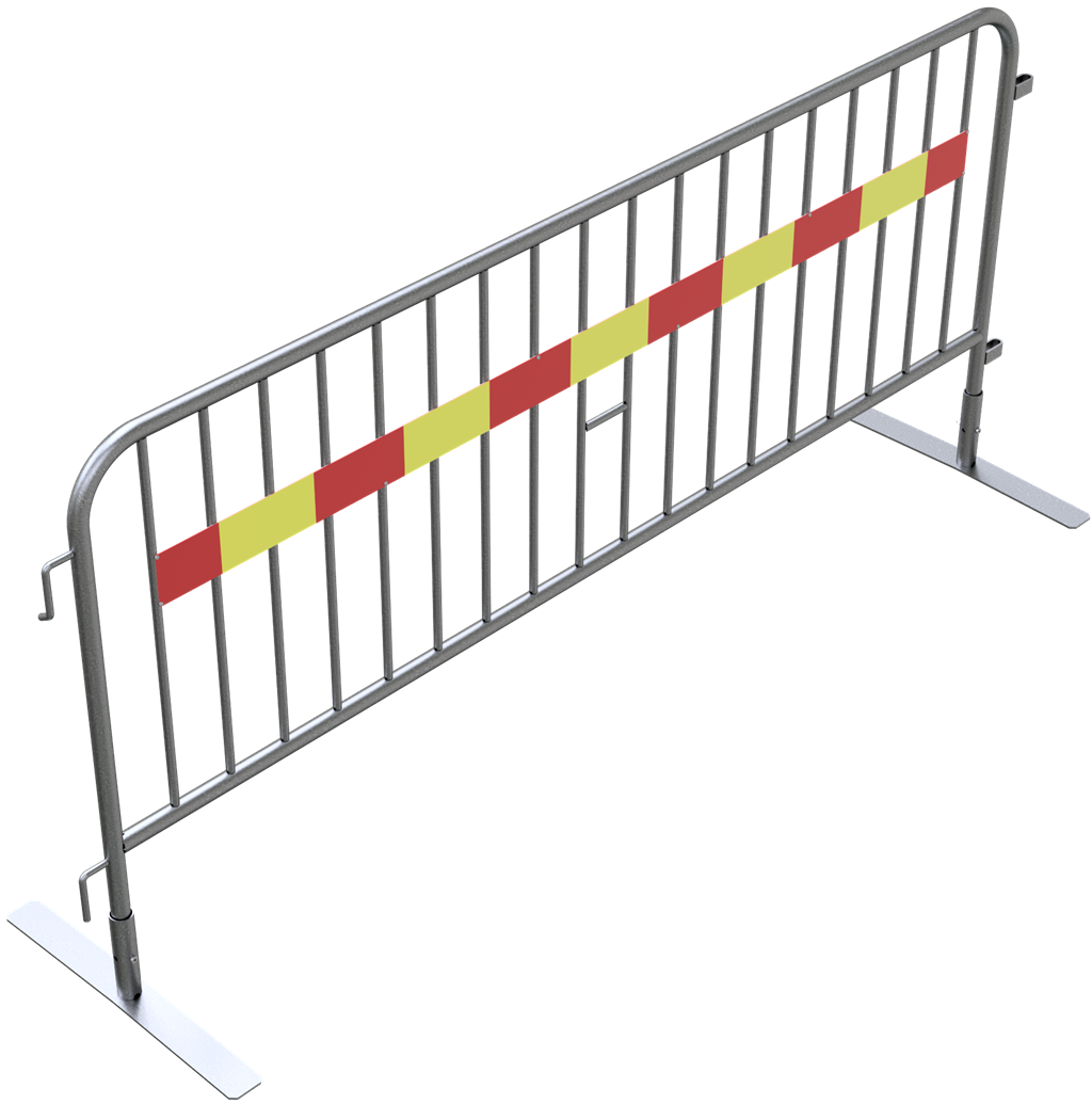 Schake 419_00SESK Absperrgitter Typ SE Folie Typ 1 Länge: 2,50 m, 18 Stäbe rot / gelb