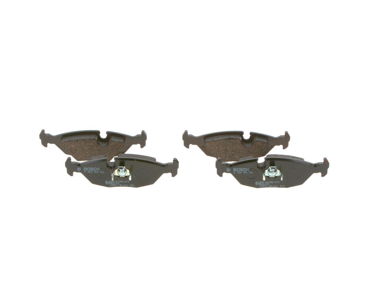 Bosch 0986466751 Bremsbelagsatz, Scheibenbremse