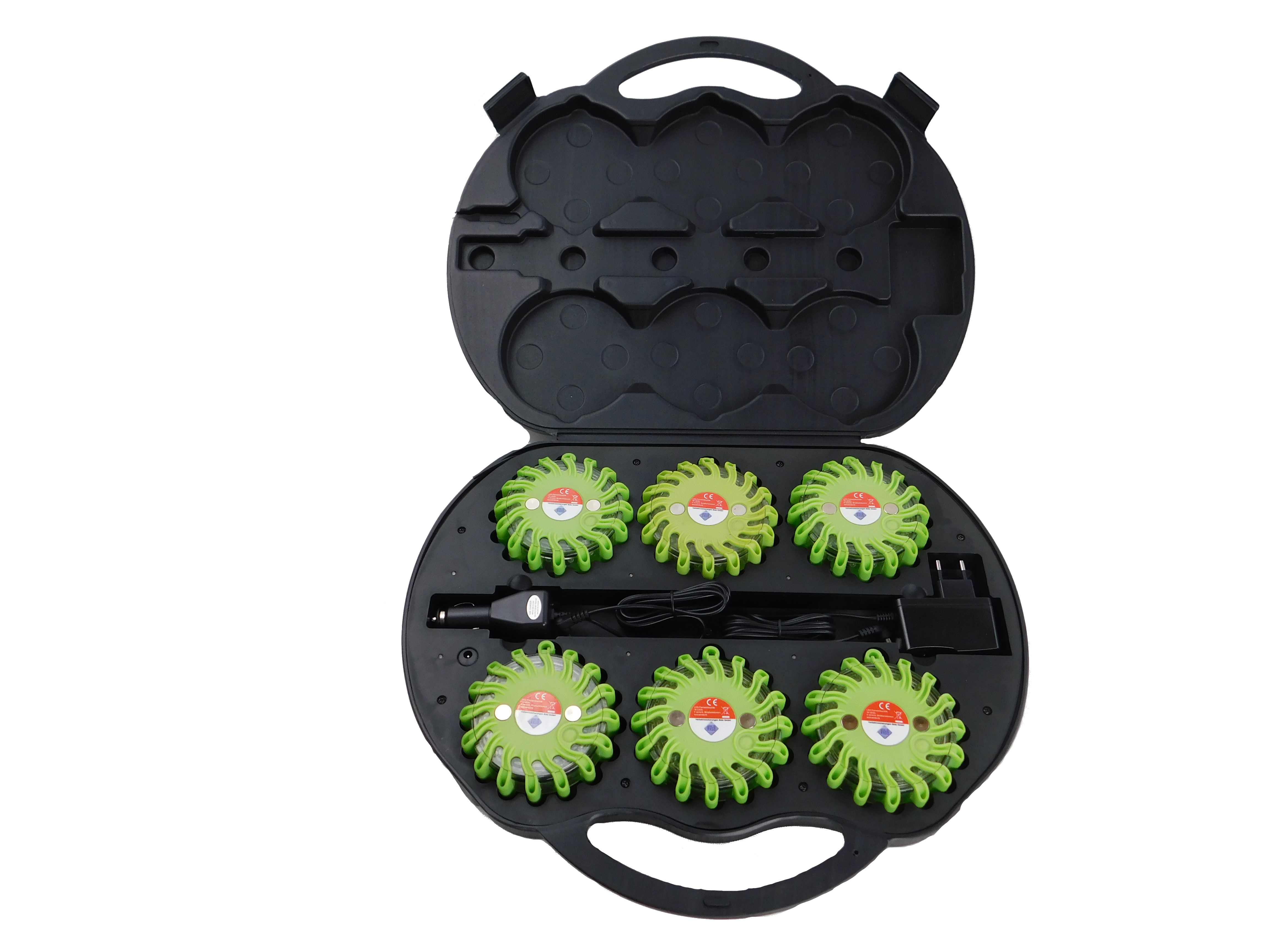 LED Warnblitzleuchten Set (grün) Akkubetrieb