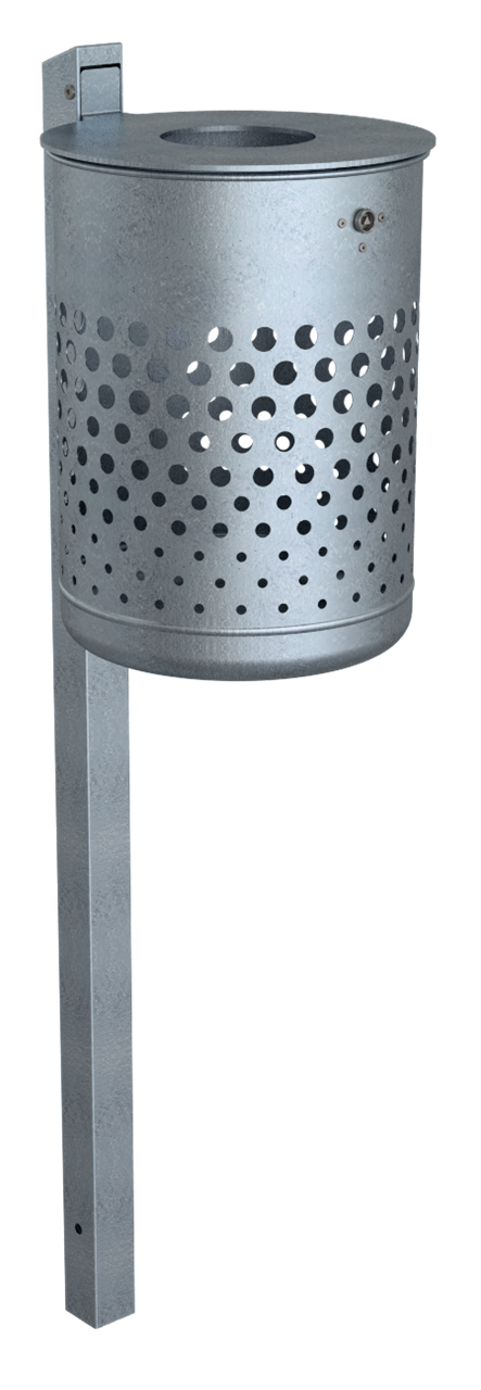 Schake Abfallbehälter  50l  feuerverzinkt ohne Einsatzbehälter