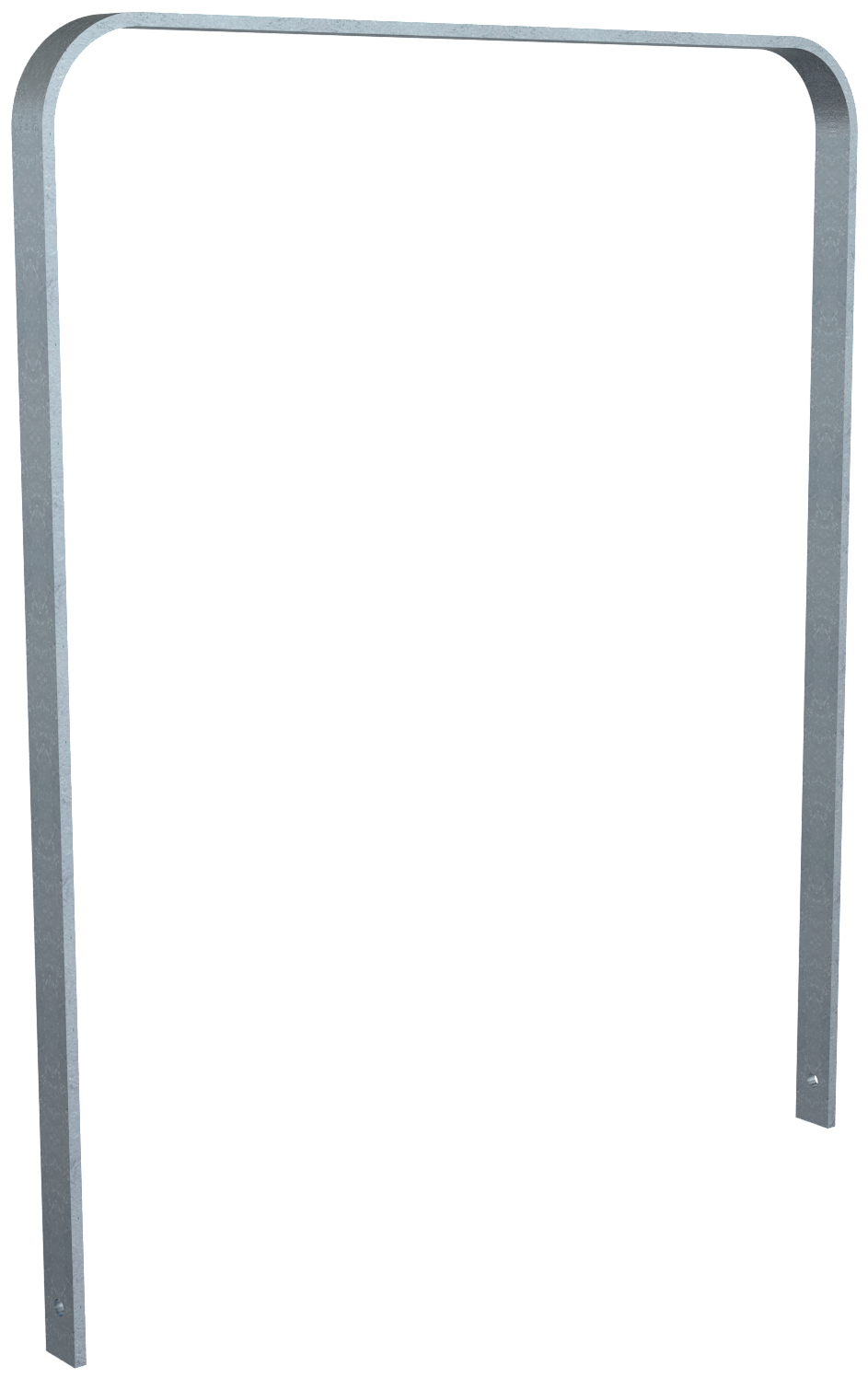 Schake 4050_100 Anlehnbügel aus Flachstahl 50 x 12 mm in gebogener Ausführung ohne Querholm Gesamtbreite: 1000 mm feuerverzinkt