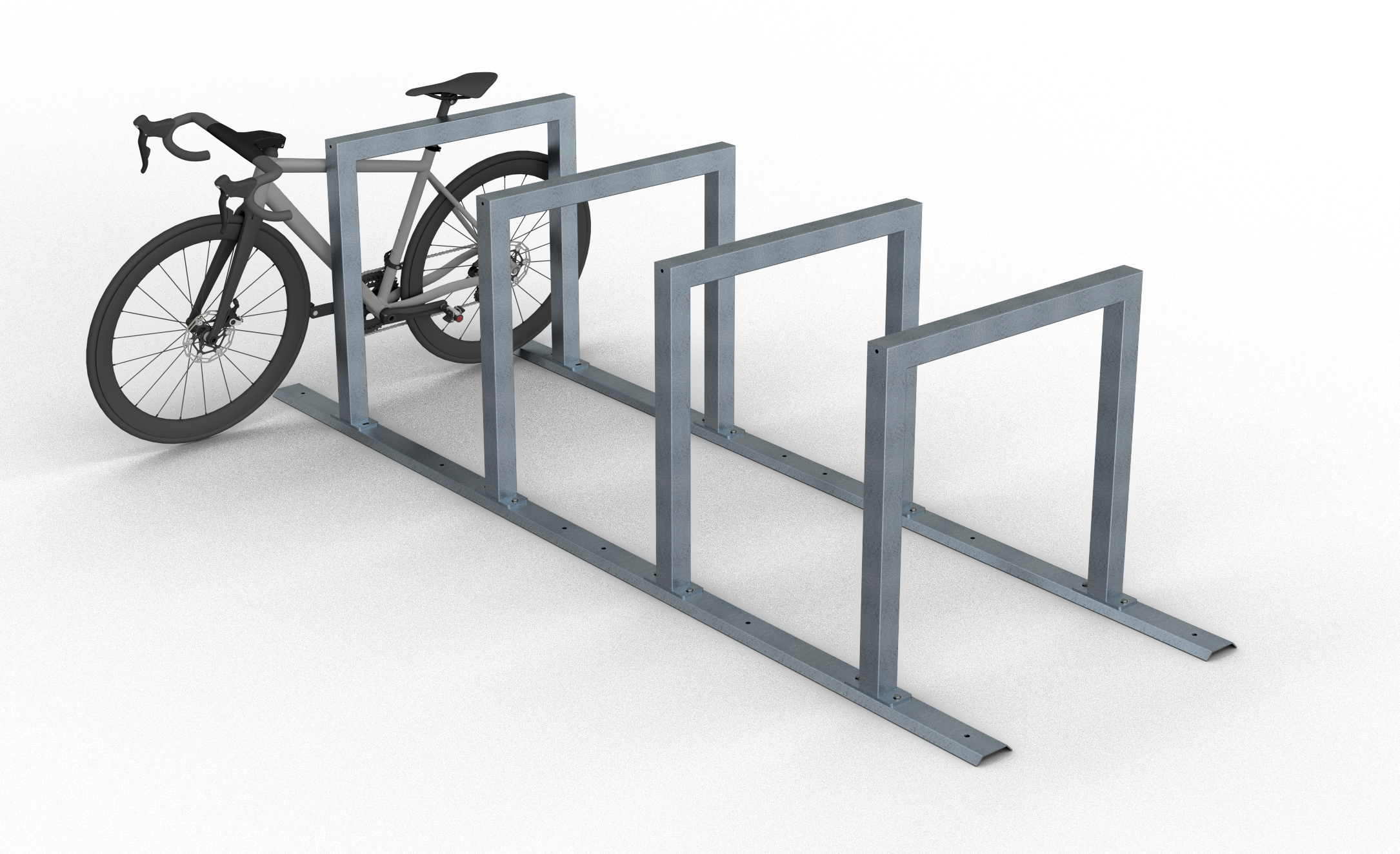 Schake | Fahrradanlehnbügel  Reihenanlage Stahlrohr 60 x 60 mm | Sch-424_40