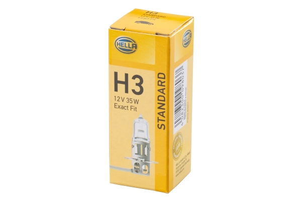 HELLA 8GH 002 090-271 Glühlampe - H3 - Standard - 12V - 35W - Sockelausführung: PK 22 S - Schachtel