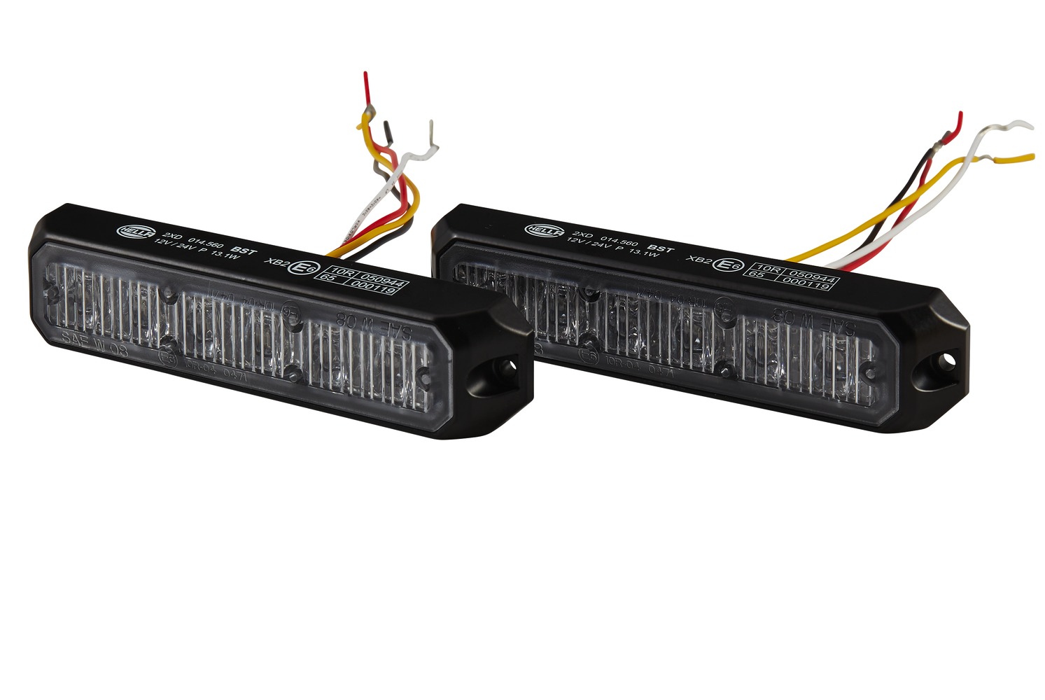 HELLA 2XD 014 560-001 LED-Blitz-Kennleuchte - BST - 12/24V - blau - Anbau/geschraubt - glasklar - bl
