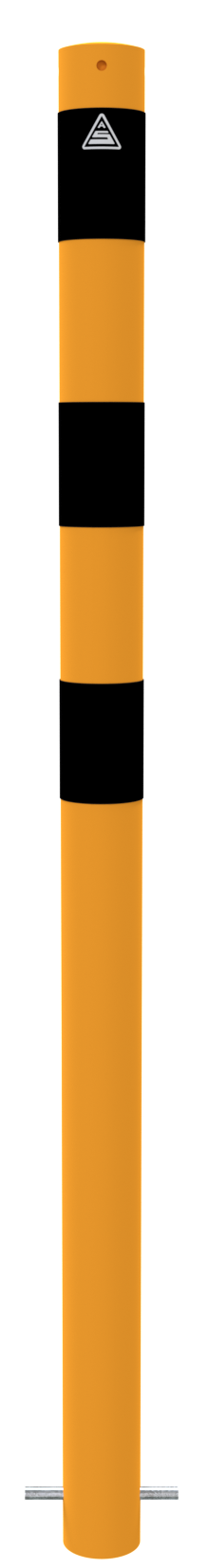 Schake 476BG Absperrpfosten Stahlrohr Ø 76 x 2,6 mm gelb / schwarz ortsfest, zum Einbetonieren

mit Erdanker ohne Öse