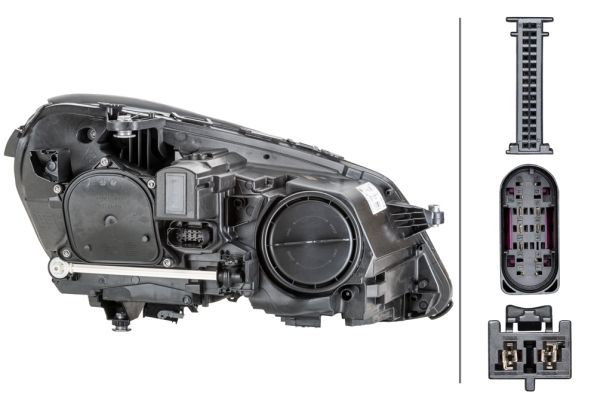 HELLA 1EX 011 066-611 Halogen/LED-Hauptscheinwerfer - links - für u.a. MB E-Class (W212)