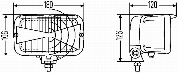 M488 HELLA 1AB 007 145-007 Halogen-Hauptscheinwerfer 7145 - 12V - Referenzzahl: 10 - Anbau - links/rechts