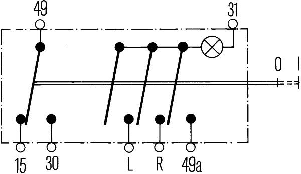 HELLA 6HF 001 579-052 Warnblinkschalter