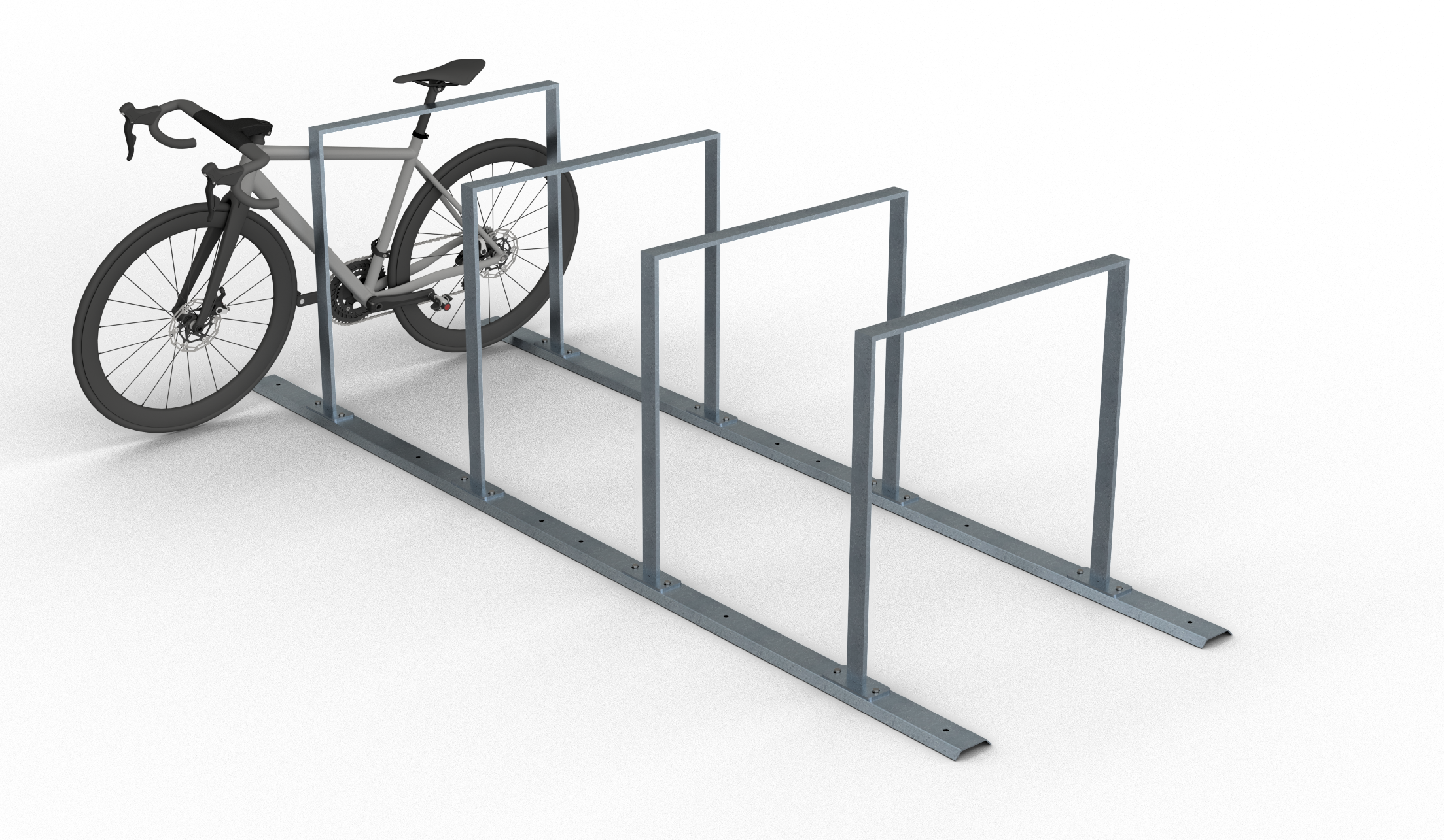 Schake | Fahrradanlehnbügel  Reihenanlage Stahlrohr 50 x 12 mm | Sch-425_40