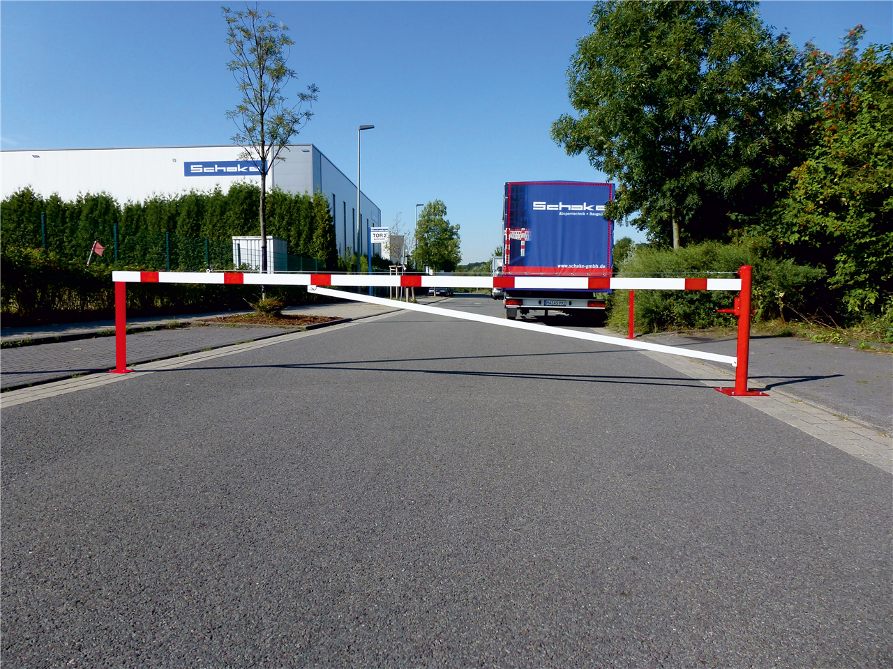 Schake | Drehschranke mit Auflagepfosten und Seilzugverstärkung | Sch-4213_30VB