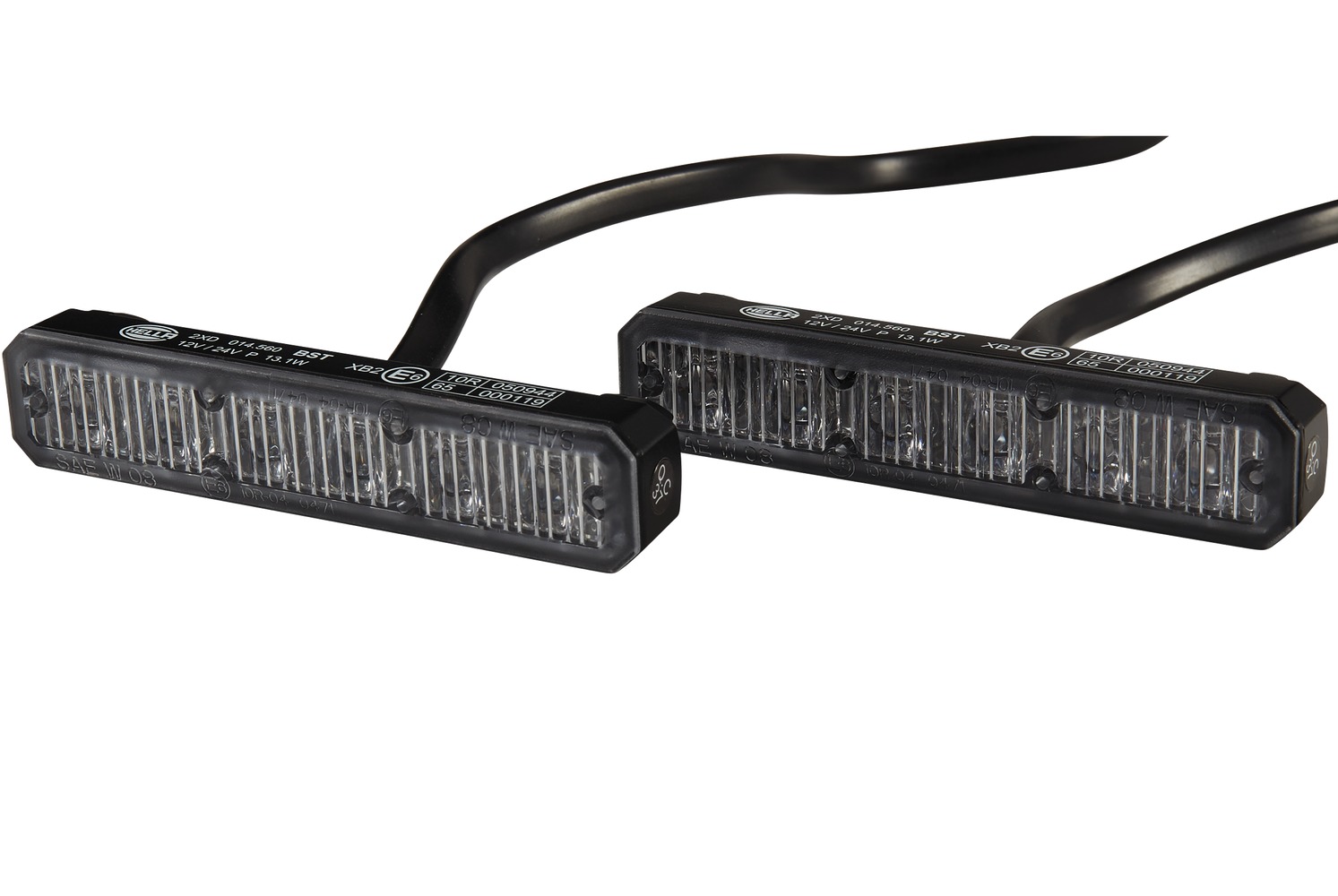 10104918a_AM0 HELLA 2XD 014 560-101 LED-Blitz-Kennleuchte - BST - 12/24V - blau - Anbau/geschraubt - glasklar - bl