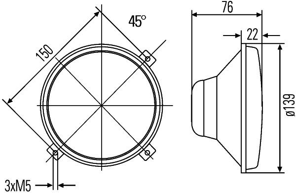 HELLA 1A3 996 162-021 Hauptscheinwerfer