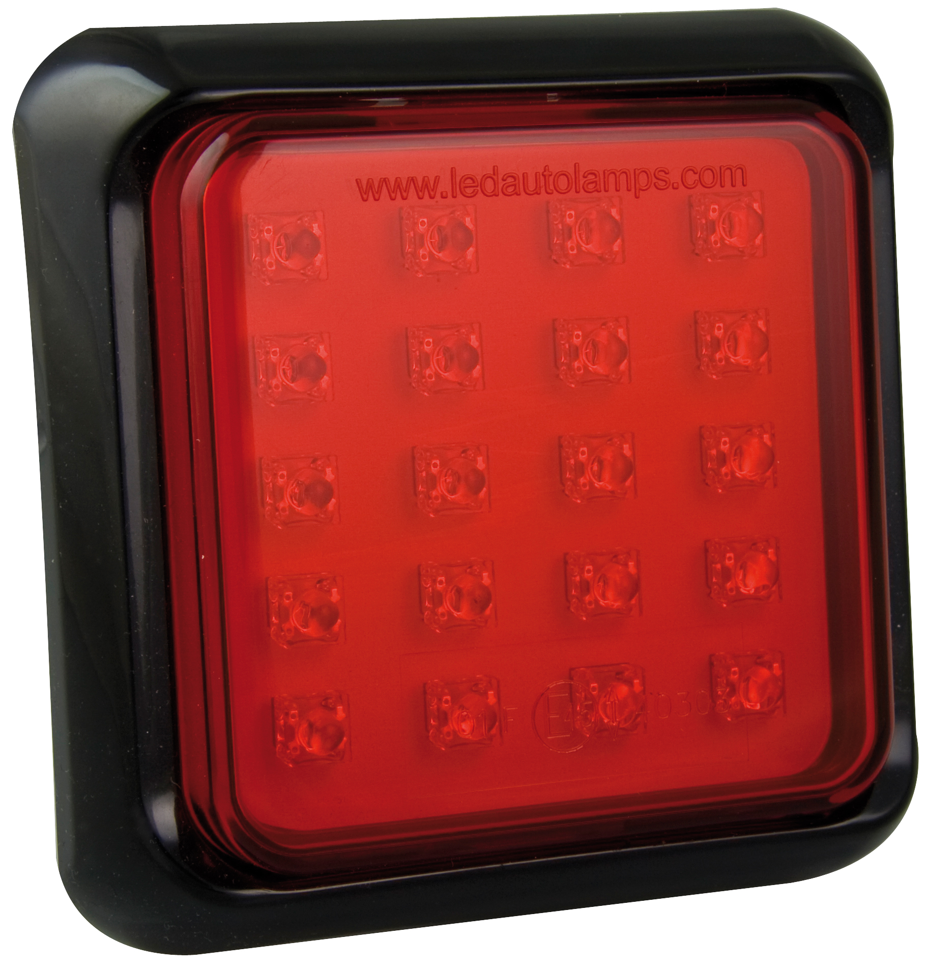 LED Nebelschlussleuchte, Serie 80, 12/24 Volt, 100 mm x 100 mm, ECE geprüft