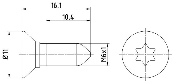 HELLA 8DZ 355 209-081 Schraube Bremsscheibe 2 Stück