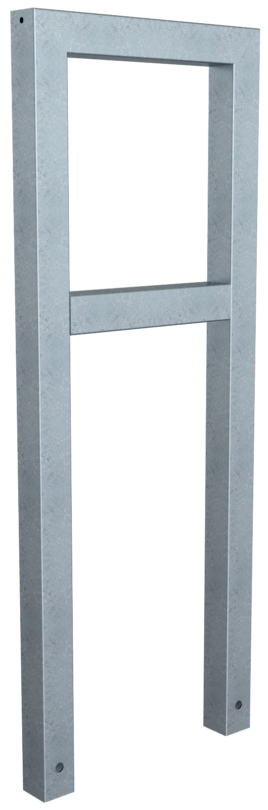 Schake 455_045 Anlehnbügel aus Stahlrohr Rechteckrohr 60 x 60 mm mit Querholm Gesamtbreite: 450 mm feuerverzinkt