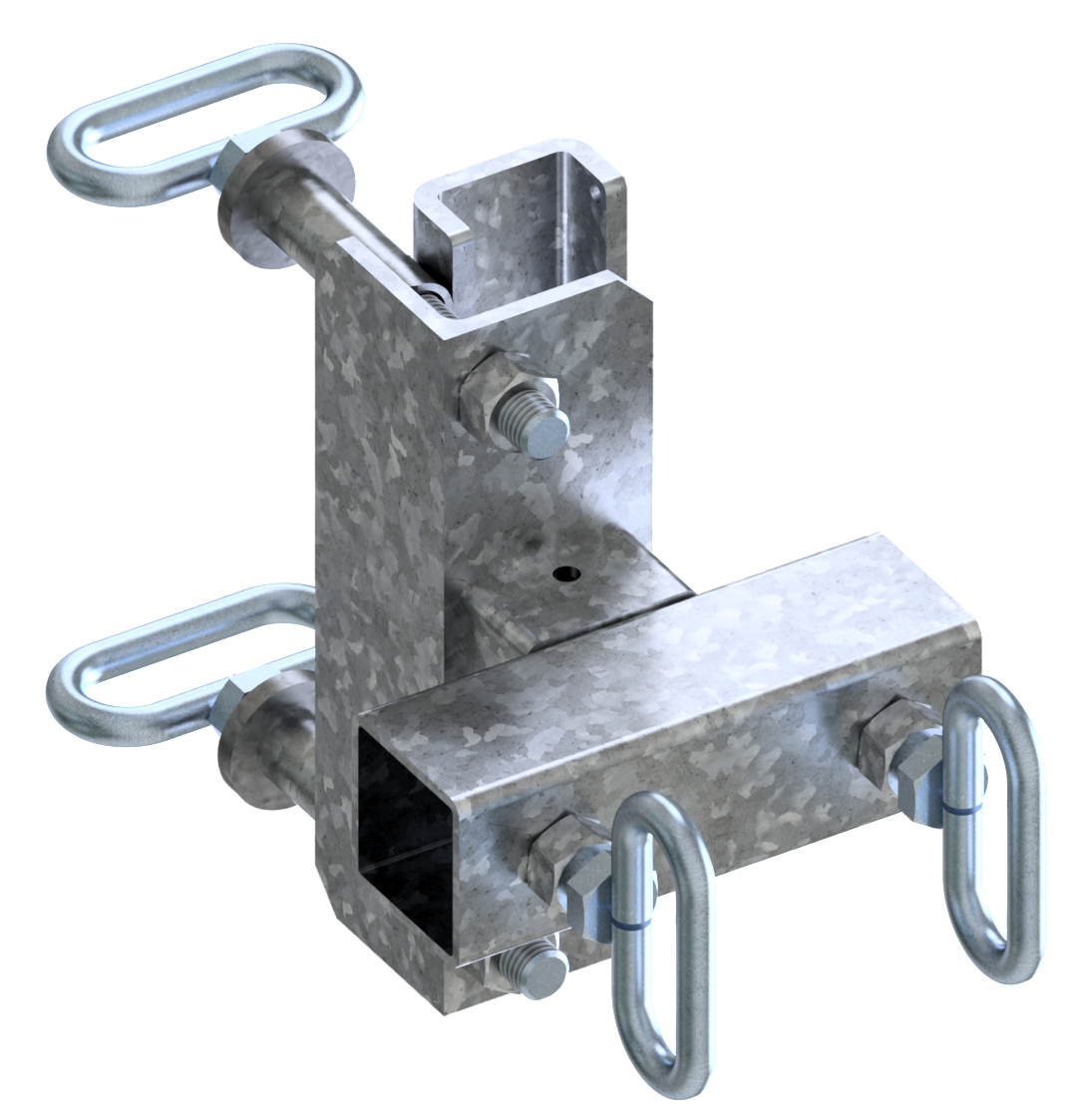 Schake 35370 Klemmvorrichtung  für Auskreuzung Halterung für 30 x 30 mm Rohr