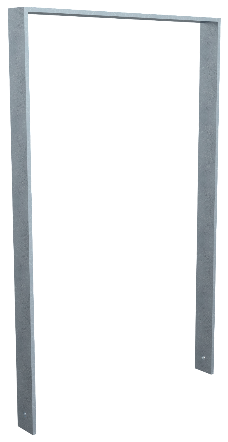 Schake 452_075 Anlehnbügel aus Flachstahl 80 x 12 mm ohne Querholm Gesamtbreite: 750 mm feuerverzinkt