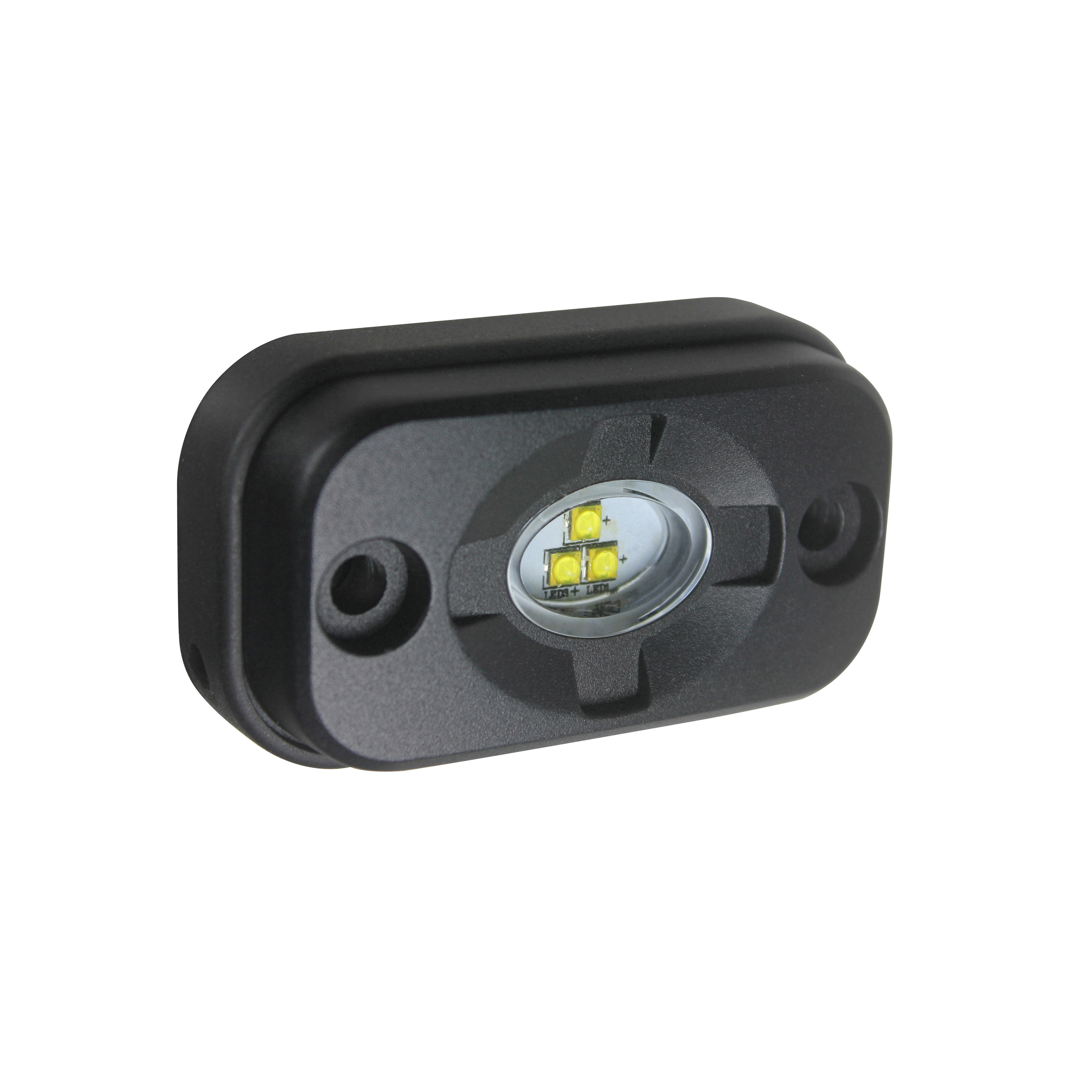 Kompakte LED Leuchte, schwarze Blende, 12/24 Volt, 22 mm Aufbauhöhe, 570 Lumen