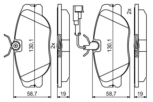 Bosch 0986494851 Bremsbelagsatz, Scheibenbremse