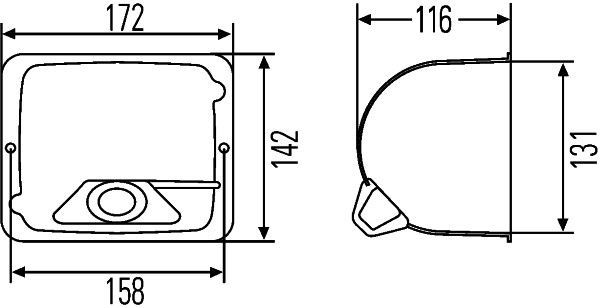 HELLA 9BG 127 426-001 Gehäuse, Hauptscheinwerfer
