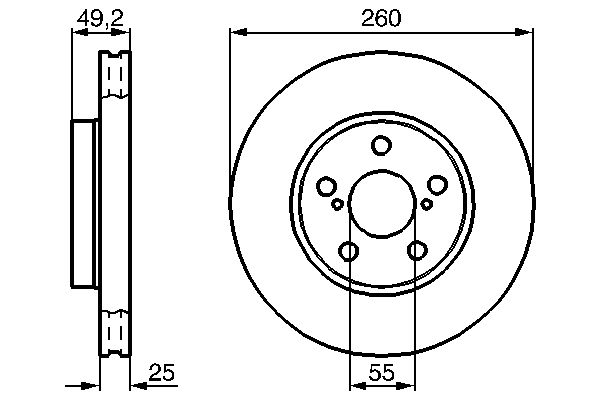 Bosch 0986478451 Bremsscheibe