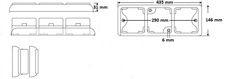 LED Kombinatonsleuchte 12