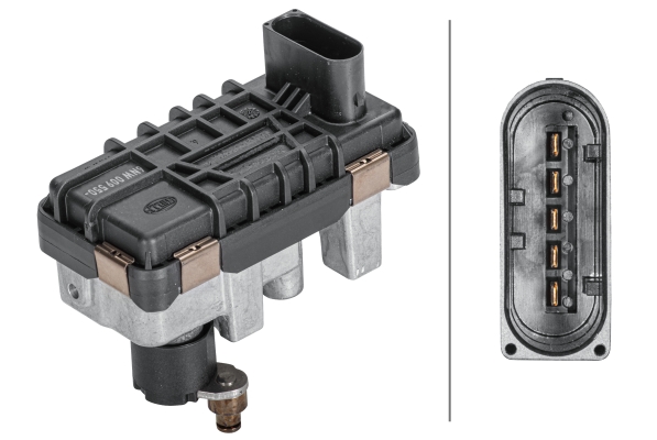 HELLA 6NW 009 550-211 Stellelement, Turbolader - 5-polig - elektrisch