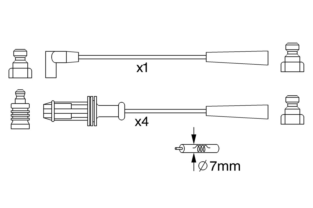 Bosch 0986357251 Zündleitungssatz
