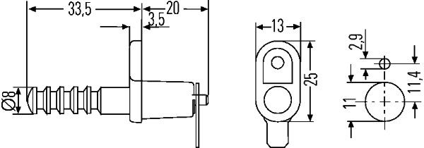 HELLA 6ZF 007 239-001 Schalter, Türkontakt