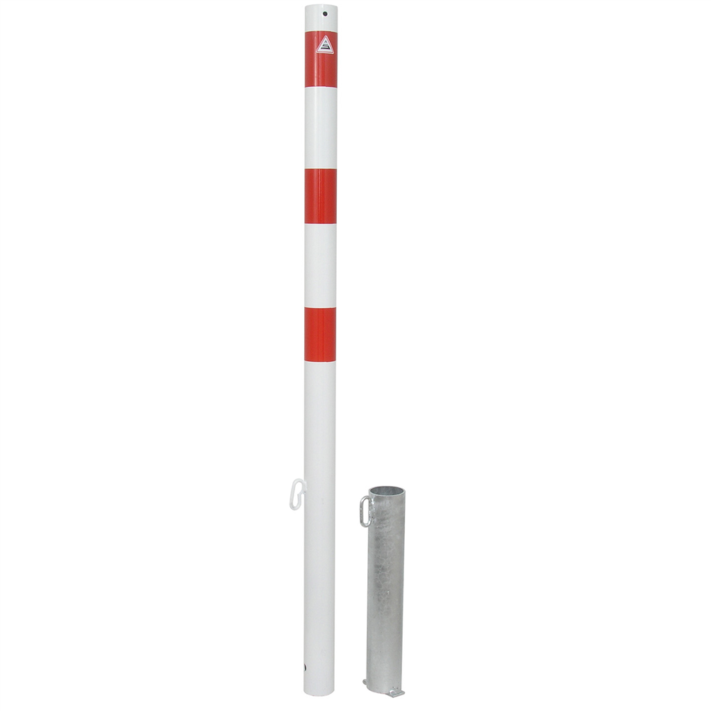 e1f3a88c-2571-4098-ba33-8c10f4a225cf Schake 460V Absperrpfosten Stahlrohr Ø 60 x 2,5 mm herausnehmbar für Vorhangschloss feuerverzinkt ohne Öse
