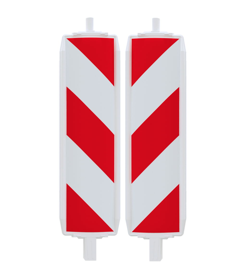 a71a5663-801d-4b2e-9f04-4ce273e56be5 Schake 36055 Kunststoffbake Typ 60    Folie Typ RA1/A, schraffiert doppelseitig rechts- / linksweisend rot / weiß