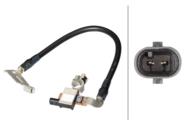 HELLA 6PK 013 288-911 Sensor, Batteriemanagement - 12V - geschraubt - Kabel: 365mm