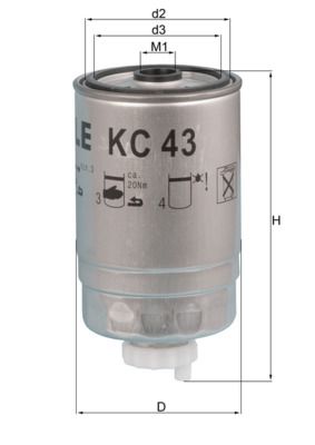 Mahle KC43 Kraftstofffilter