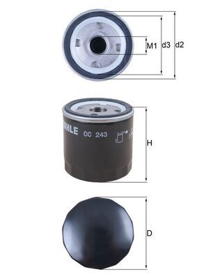 Mahle OC243 Ölfilter