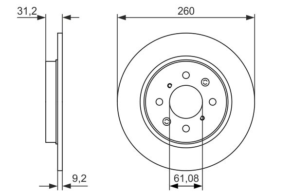 Bosch 0986479051 Bremsscheibe