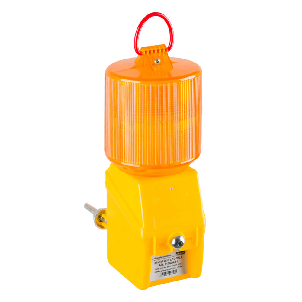 MonoLight LED WL8, Blink-/Dauerlicht, Rundumlicht horizontal 360°, gelb, mit Halter