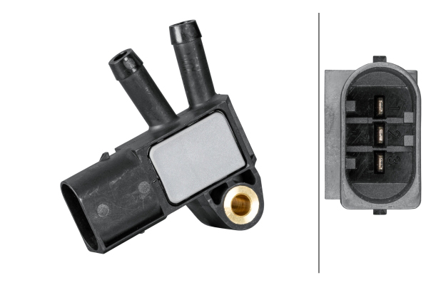 HELLA 6PP 009 409-351 Sensor, Abgasdruck - 3-polig - geschraubt